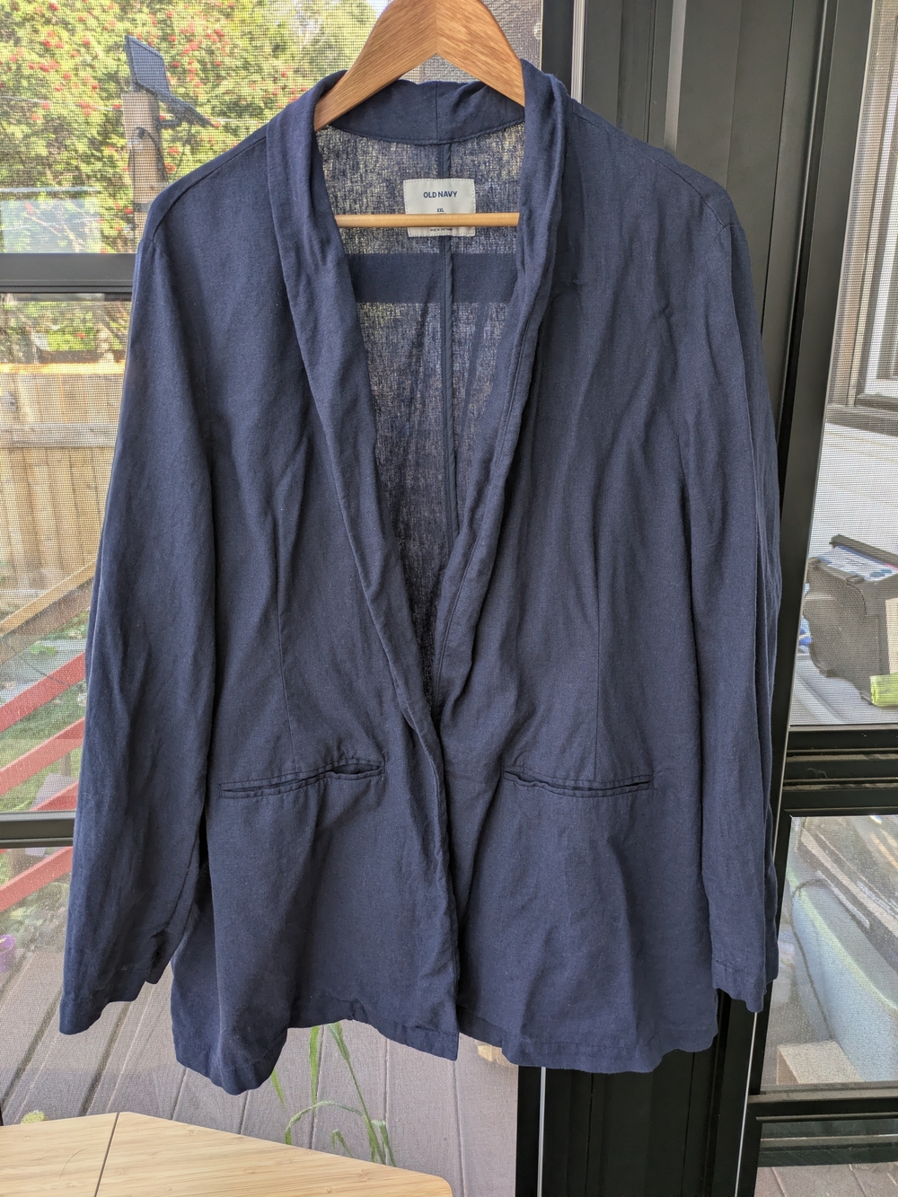 Old Navy Women's Navy Shawl-Collar Blazer